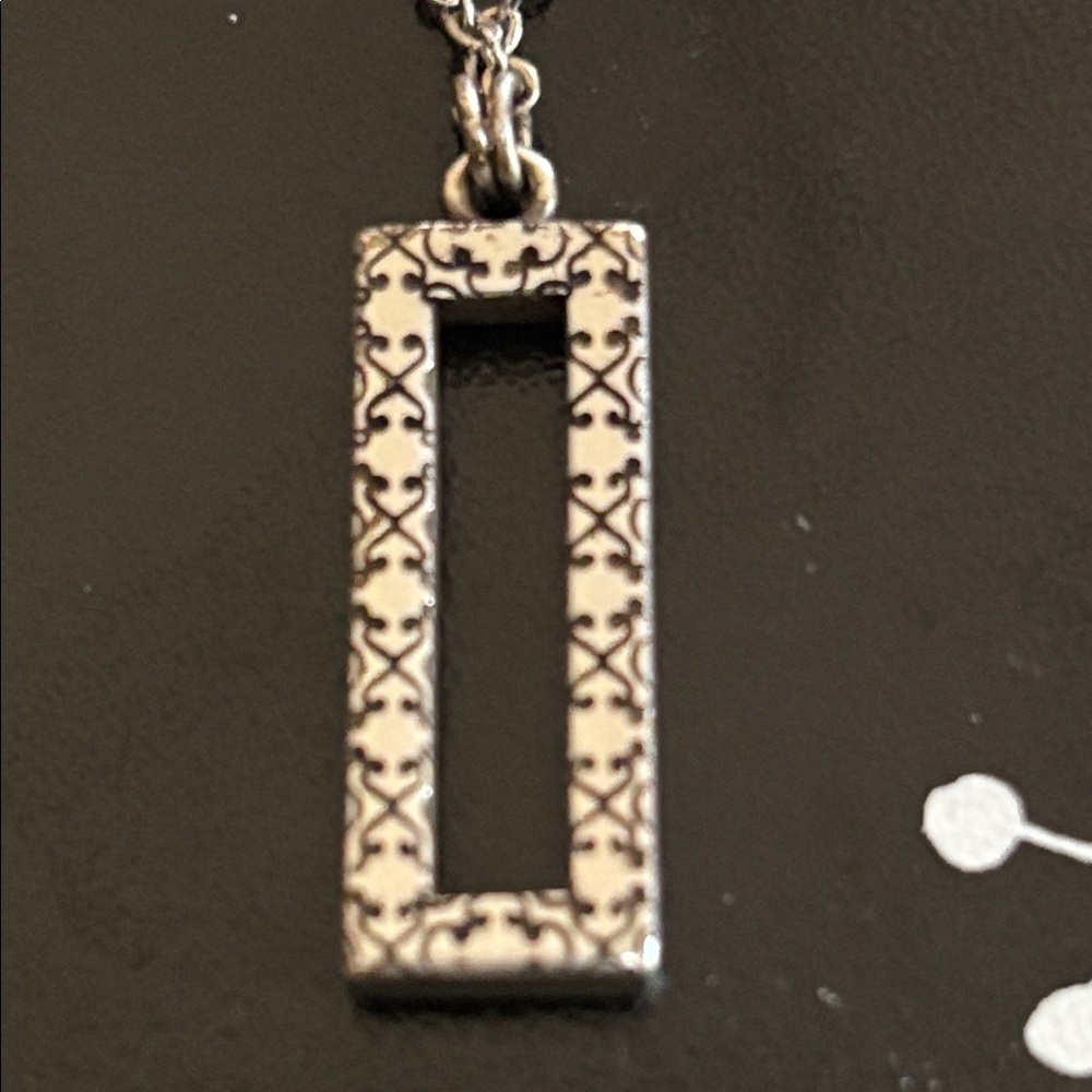 Brighton Silver Necklace With Rectangular Crystal… - image 4